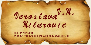 Veroslava Milurović vizit kartica